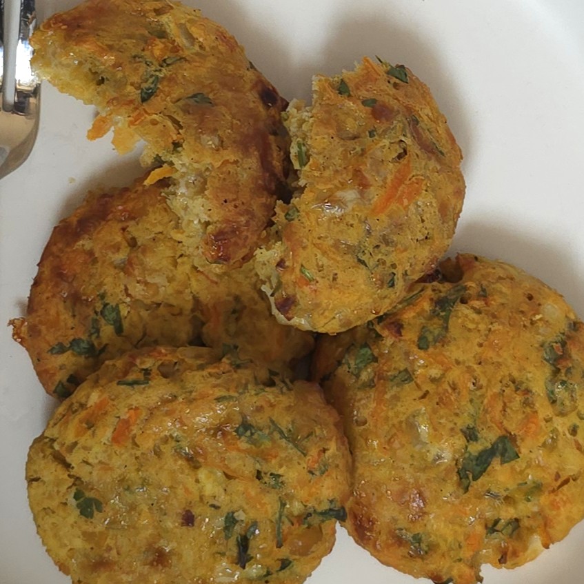 close look of roasted chickpea burgers