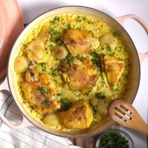 one pot turmeric spiced chicken and rice