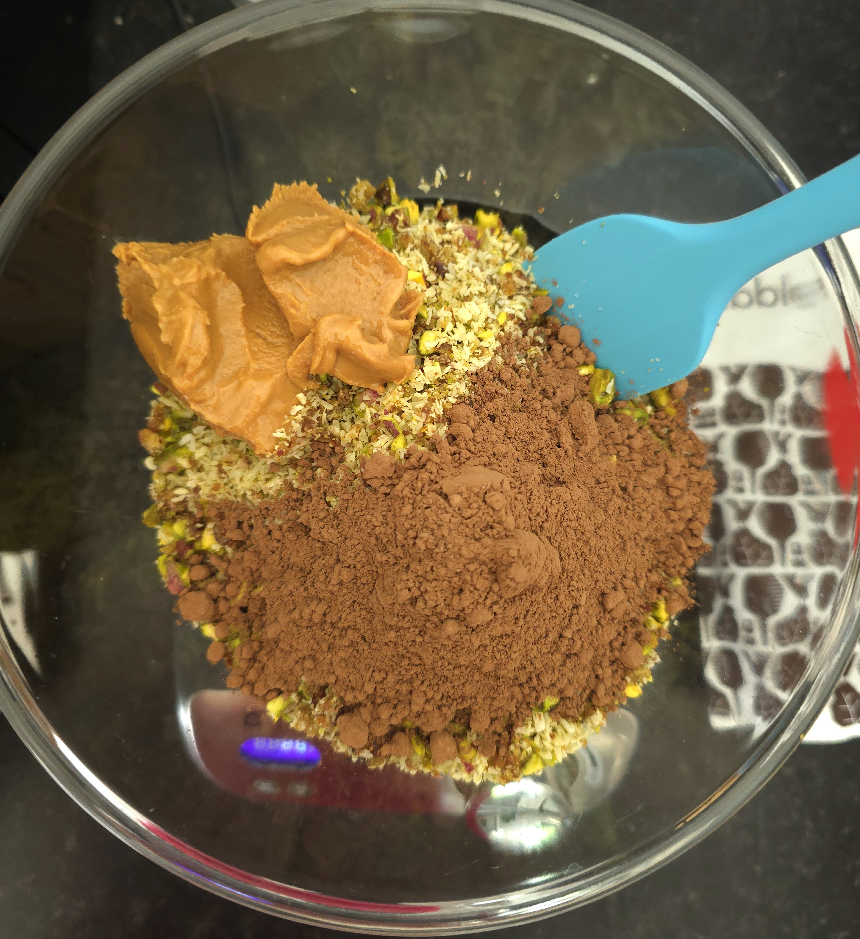 chocolate bars ingredients in a bowl