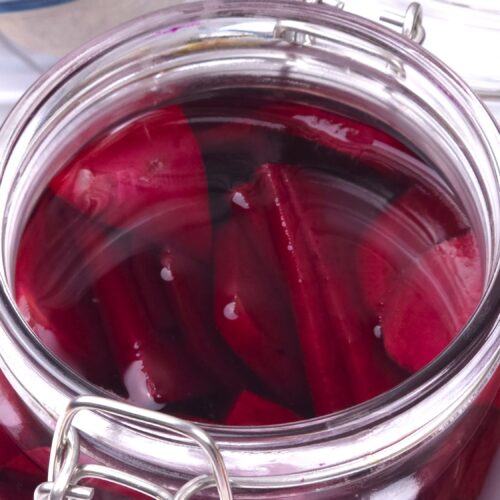 beetroot kvass in a jar