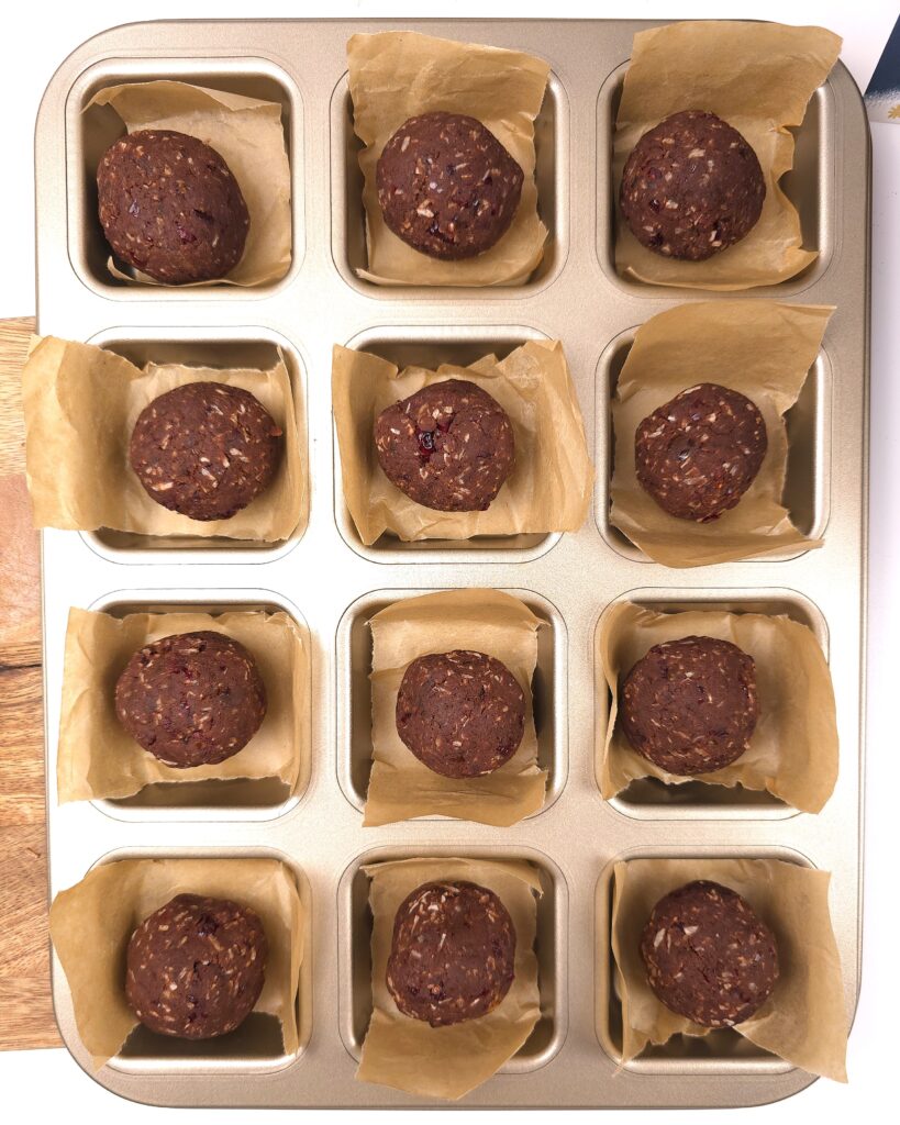 almond cranberry chocolate bars in molds