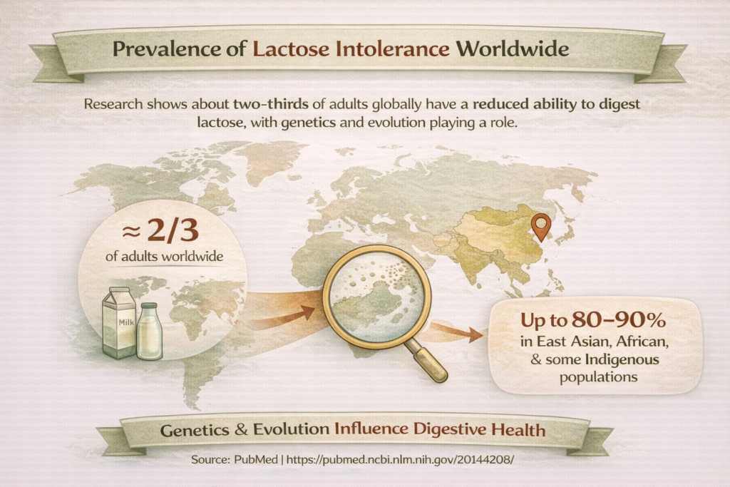 lactose intolerance world map