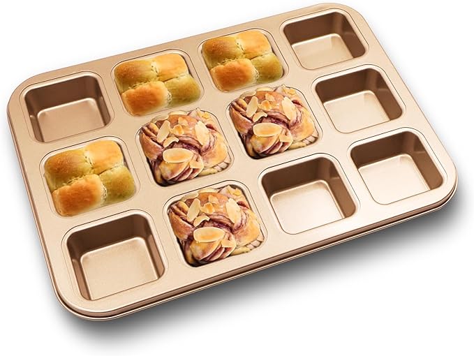 Baking pan with assorted treats.