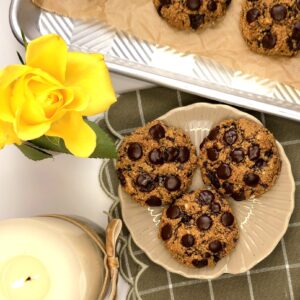 gluten-free chocolate chip cookies in a plate