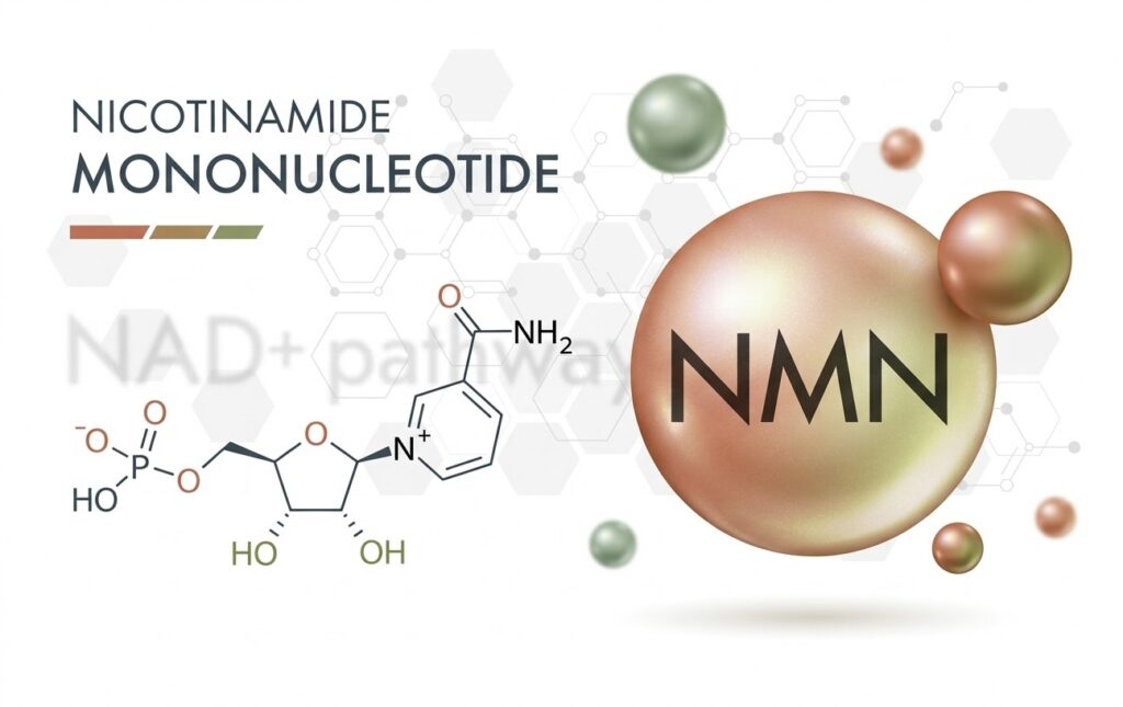 Chemical structure of nicotinamide mononucleotide